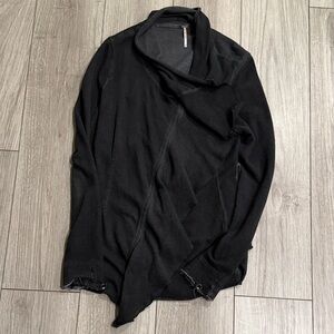 Free People Zip Up Distressed Cardigan Jacket